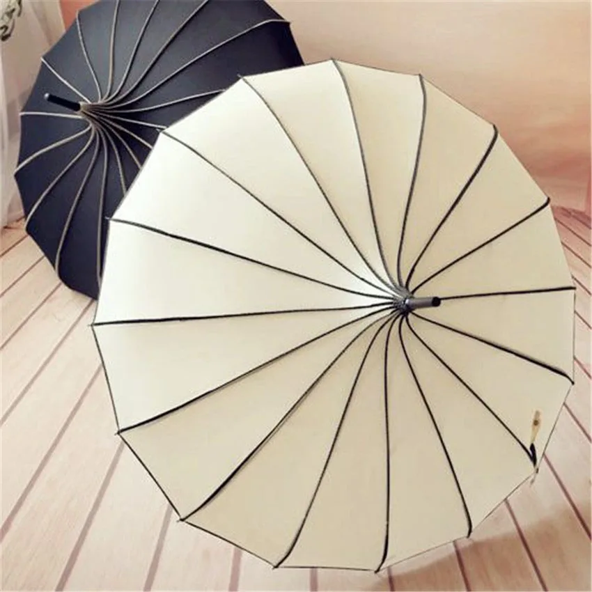 10PC New pagoda umbrellas Fashionable sunny and rainy umbrella 6 colors available outdoor umbrella light fixture 16 pcs ribs