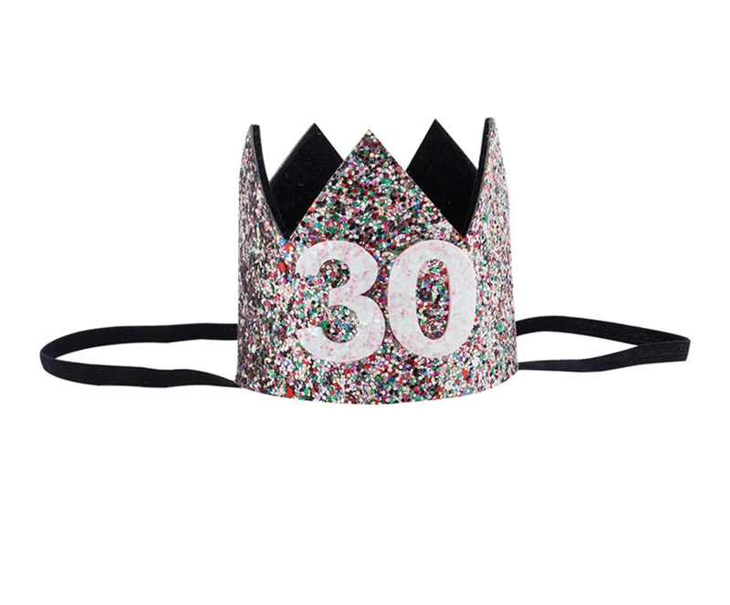 Adults Birthday Crown Black 30th Birthday Party Hat Glitter Dirty 30 Birthday Hat Adult Birthday Hat Cake Smash