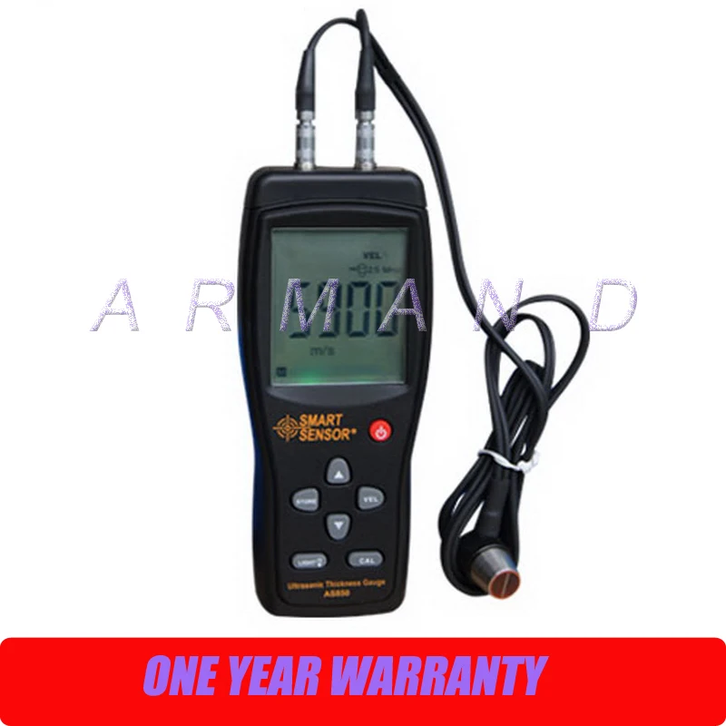 Smart Sensor AS850แบบพกพา Ultrasonic 1.2-225มม.ความหนา Tester เหล็กแผ่นอลูมิเนียมอุตสาหกรรมการวัด