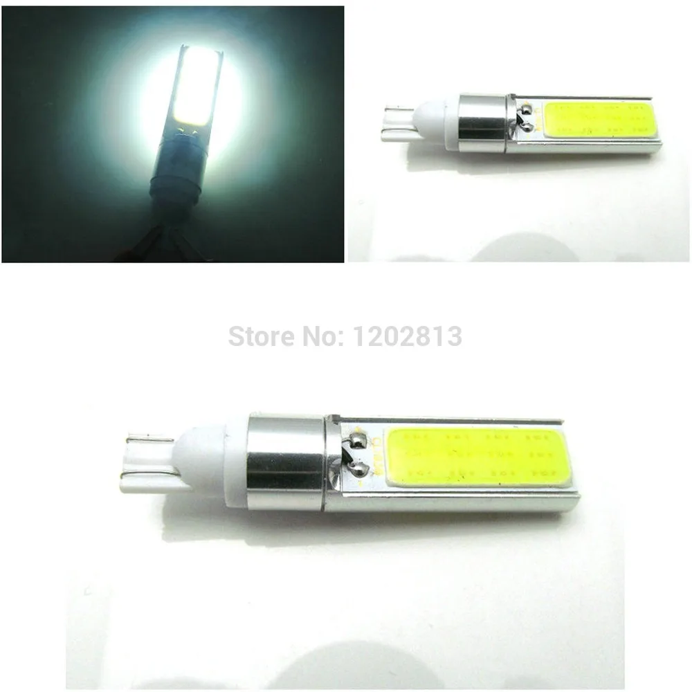 Бесплатная доставка, 2 светодиода COB T10 W5W 10 Вт, стоп-сигналы, приборная лампа, светодиодсветодиодный внутренняя парковочная резервная противотуманная лампа, стоп-сигналы