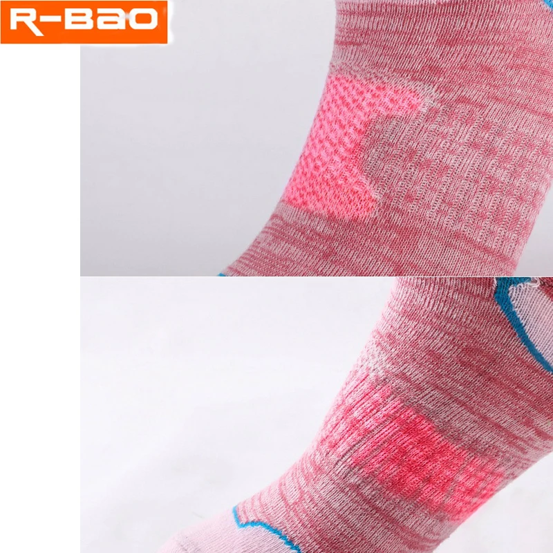 R-BAO 1 Pair Summer Cotton Outdoor Climbing Fishing Camping Hiking Socks Quick-dry Ankle Protector Sports Socks For Women Men