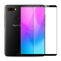 Full Cover Tempered Glass For ZTE Nubia Z18 Z18 mini Z18mini Screen Protector Color Black Film Guard