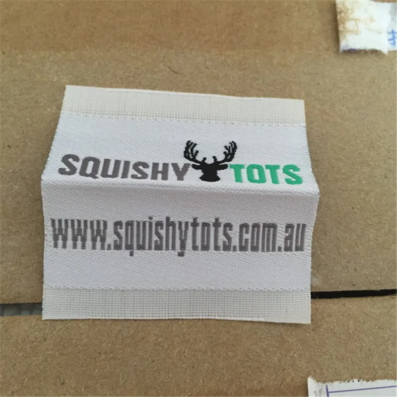 Customized garment shirt jacket labels/woven labels/clothing printed label/embroidered tag with cut 1000pcs a lot