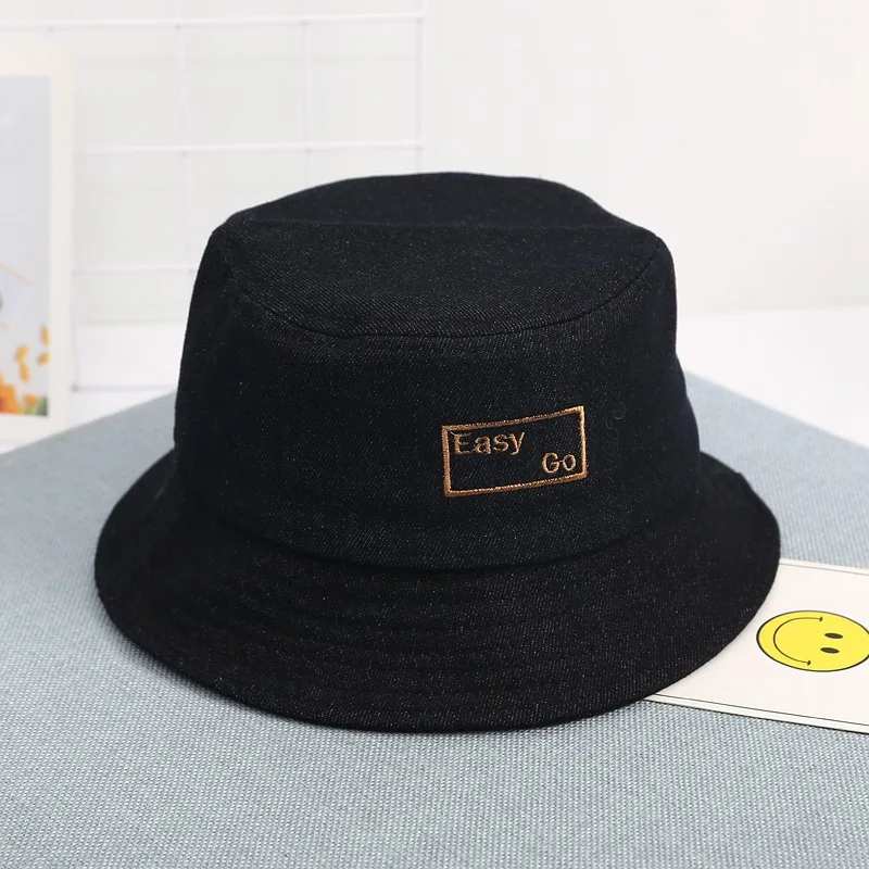 letter embroidery Bucket Hat Fisherman Hat outdoor travel hat Sun Cap Hats for Children boys and girls 109