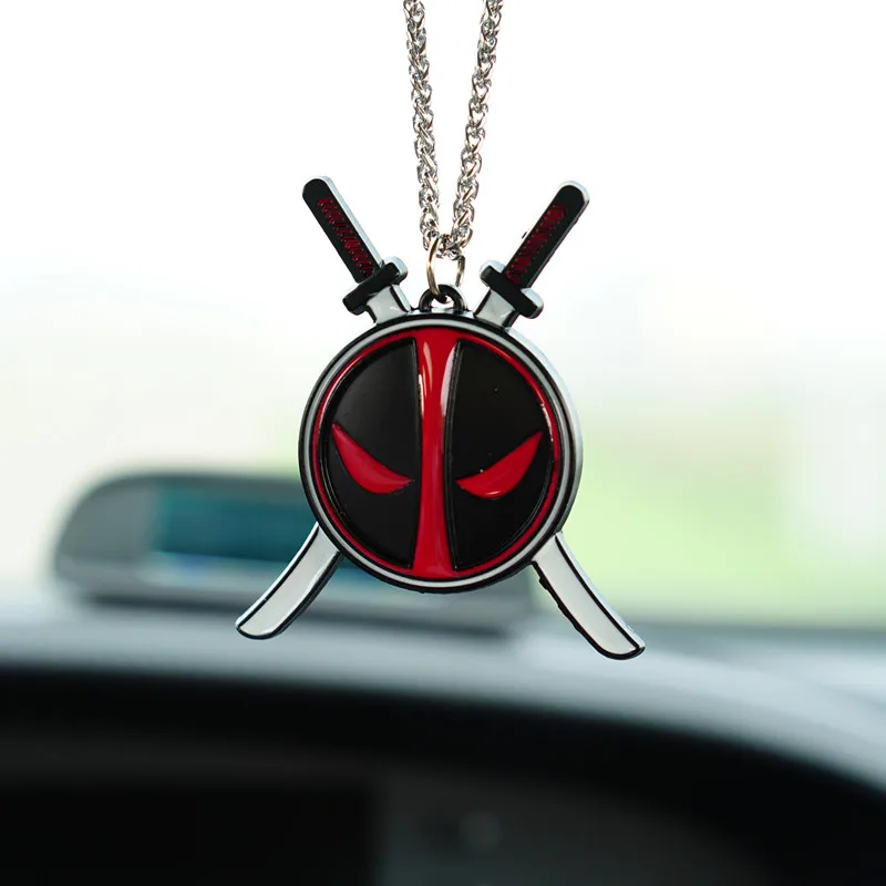 Rear view Mirror Car Charm Ornament Hanging Pendent Metal Chain Car Accessories Automobile Interior Decoration