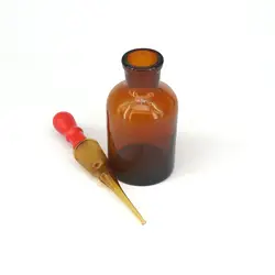 60ML Brown Glass Dropping Bottle Pipette With Ground Stopper and Dropper