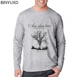 BINYUXD Long Sleeve T-shirt men Environmental Friendly Print T Shirt male Casual fashion large size Tshirt Brand-Clothing S-5XL