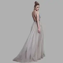 Deep V Evening Dress with Side Slit #3