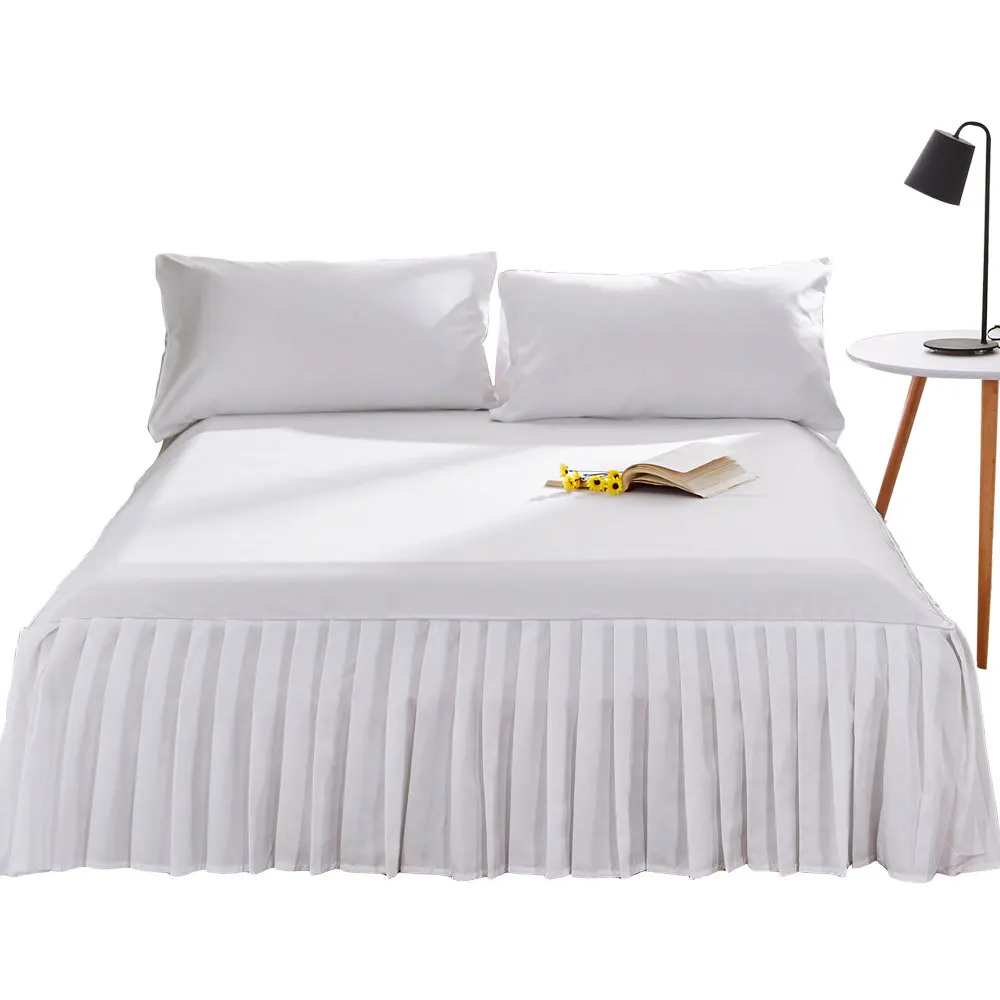 

Bed Skirt Bedcover Solid Fitted Sheet Cover Bedspread Bedroom Home Textile Skirt Cubrecama Single Full Queen Bed Sheet