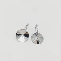 Ms.Betti 14mm Rivoli Earrings Findings 1122 Austrian Crystal Copper Settings With French Lever Back For Jewelry DIY Making