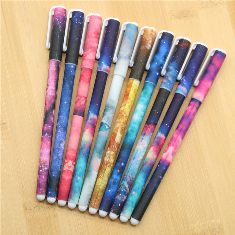 10 Pcs/Set Color Gel Pen Kawaii Stationery Korean Flower Canetas Escolar Papelaria Zakka Office Material School Supplies