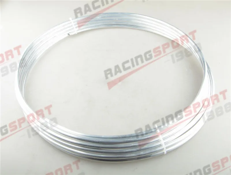 

ALUMINIUM FUEL LINE 5/16" 7.9MM x25 FT (7.6m) ROLL FUEL /OIL /WATER /E85 SILVER