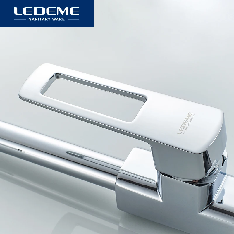 LEDEME Kitchen Faucet Deck Mounted Hot and Cold Water Universal Rotatable Vegetable Sink Mixer Tap Kitchen Faucets L4067