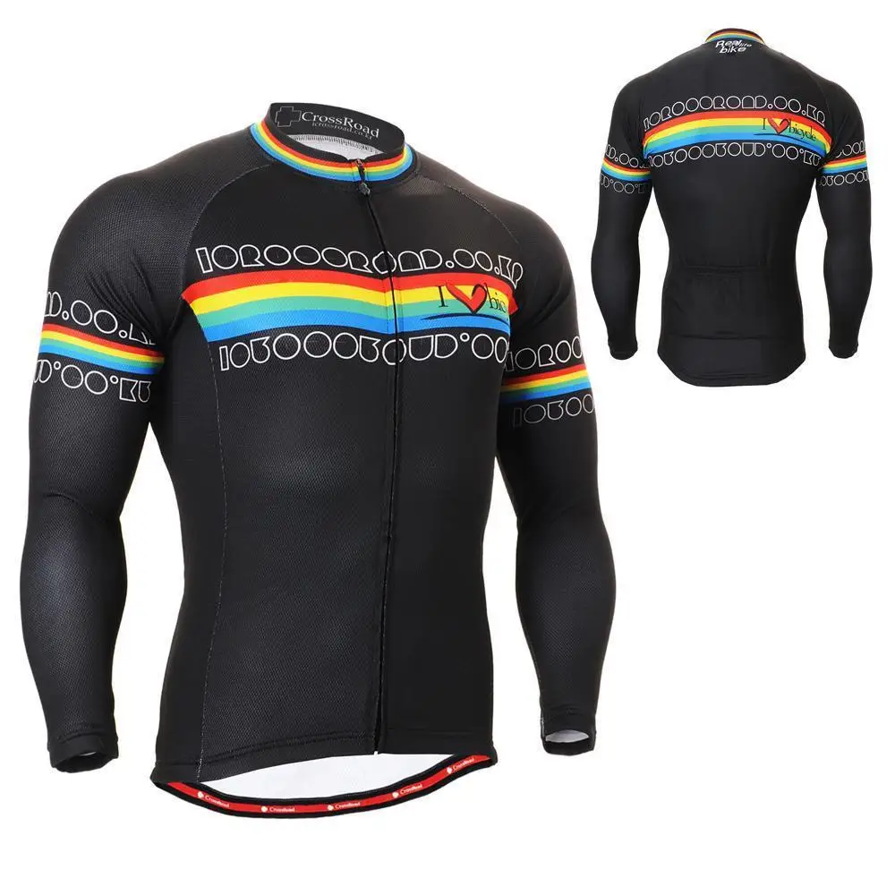 Men`s Long Sleeve Cycling Jersey Technical Graphic Bicycle Gear Outdoor MTB Road Bike Apparel S~3XL