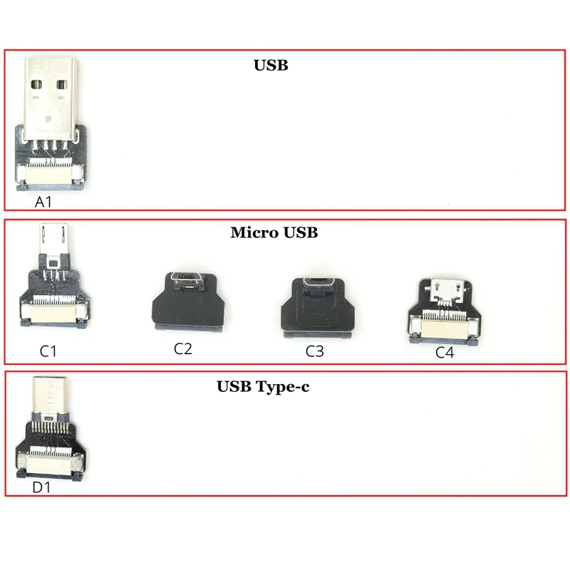 FFC USB 3. 0 Type-c кабель FPV плоский тонкий ленточный FPC Кабель Угол Micro USB OTG к USB для FPV Бесщеточный Ручной карданный сервопривод