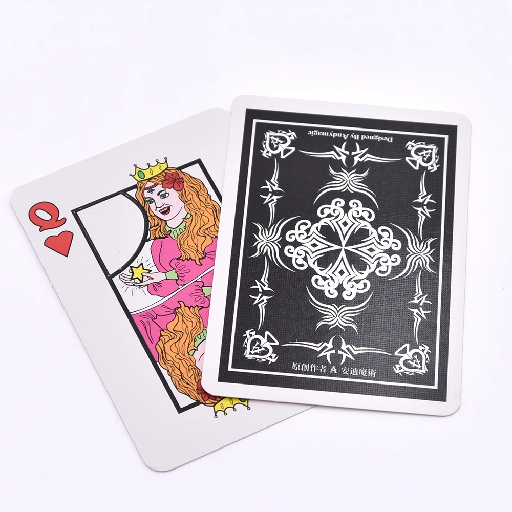 5pcs Q to 5 Card Set Magic Tricks Close Up Magia Appearing Card Queen to 5 Playing Card Magia Mentalism Gimmick Props Show