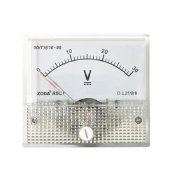 Voltmètre de panneau de tension CC analogique, 85C1, 1V, 2V, 3V, 5V, 10V, 15V, 30V, 50V, 100V, 150V, 300V