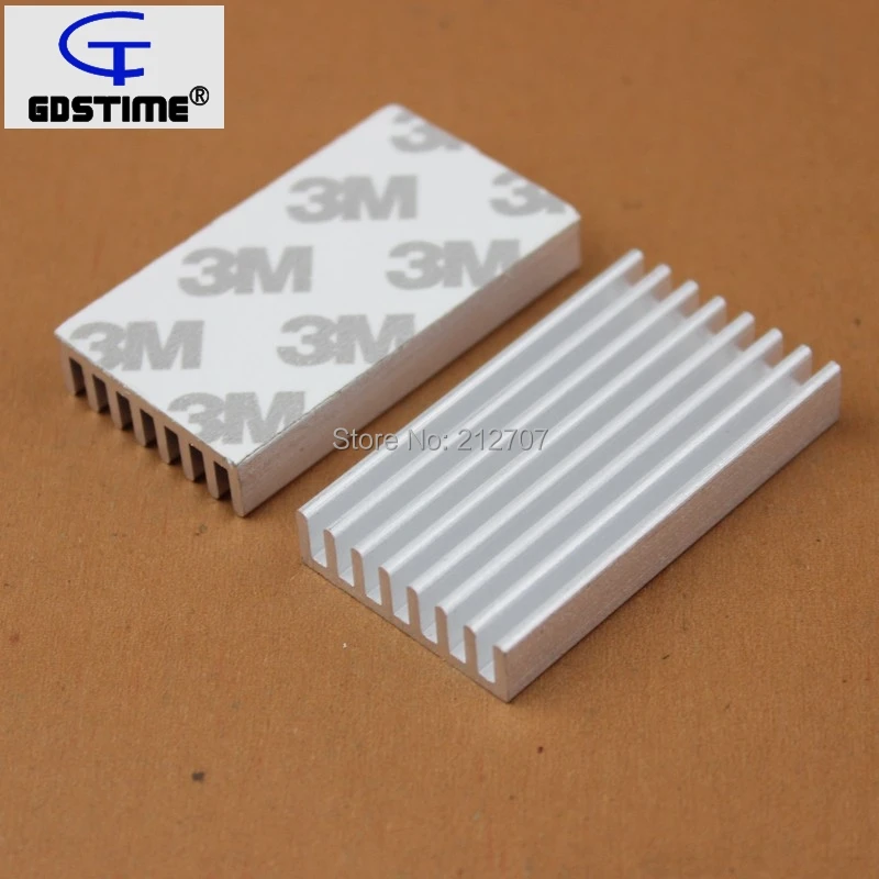 100 Stücke Gdstime Aluminium-kühlkörper 50x28x8mm 50mm Elektronische IC Chip Kühler Kühler