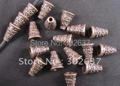 

FREE SHIPPING 300Pcs Antiqued copper crafted taper spacer beads A806C