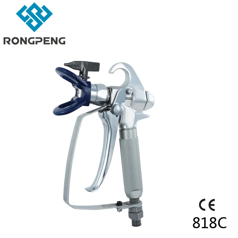 RONGPENG 3600PSI High Pressure 818C Airless Spray Gun With 517 Nozzle Tip and Tip Guard Drop Shipping