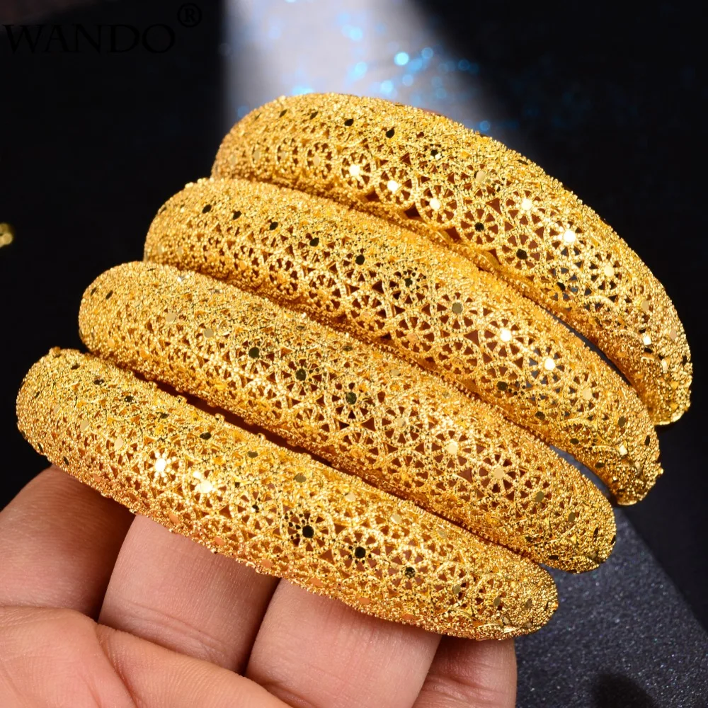 

Ethnic Dubai Ethiopian Gold Color Bracelets Bangles for Women African Wedding Jewelry Party Gifts Ramadan B67