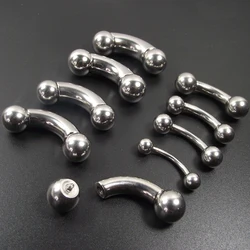 1 Piece Big Size Stainless Steel Captive Bead Hoop Ring Straight Barbell Rings PA Ring Nose Rings Body Piercing Jewelry