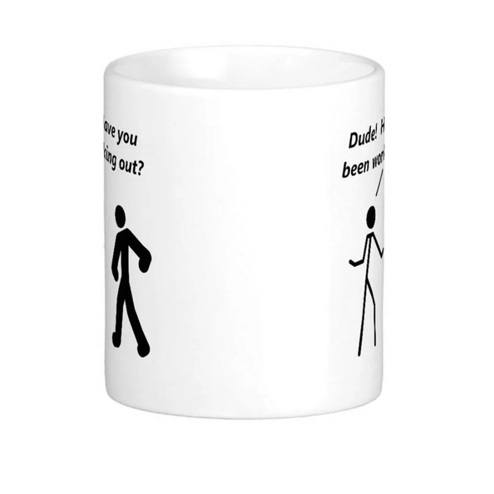 Stickman Workout Funny High Quality White Coffee Mugs Tea Mug Customize Gift By LVSURE Ceramic Mug Travel Coffee Mugs