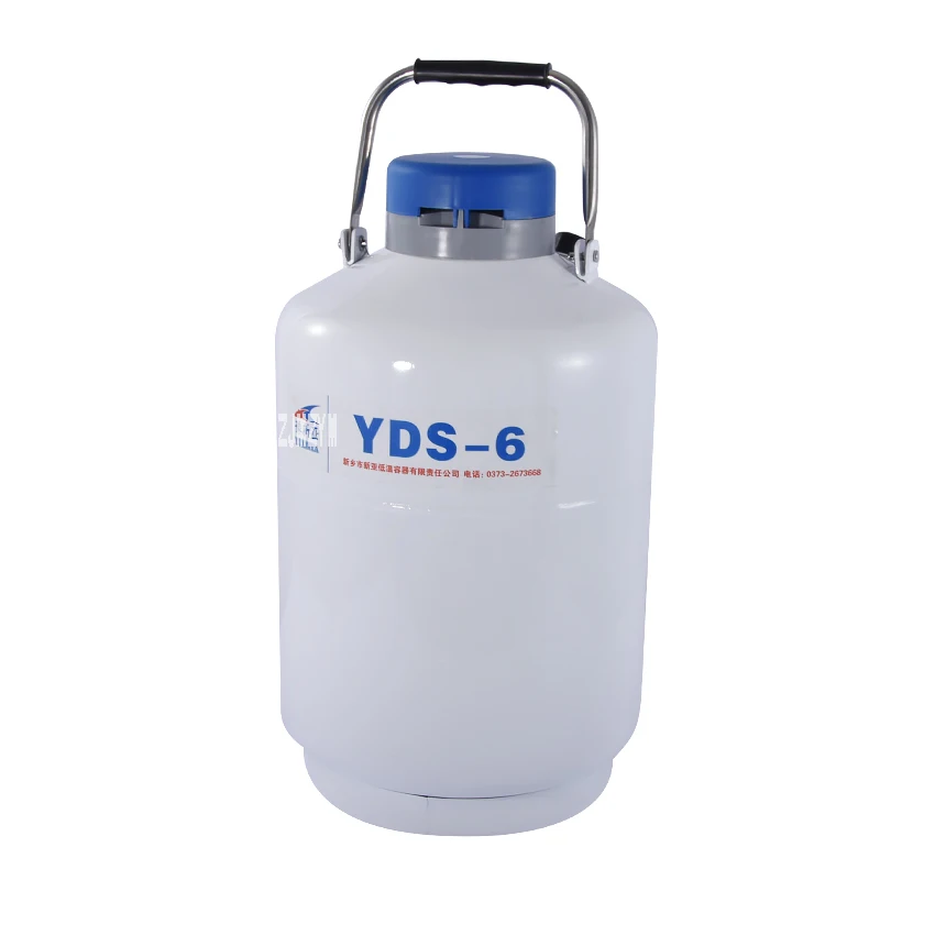 6L Hợp Kim Nhôm Cryogen Bình Chứa Nitơ Lỏng Khay Chứa Nitơ Lỏng Xe Tăng Đường Kính Ngoài 305Mm YDS-6