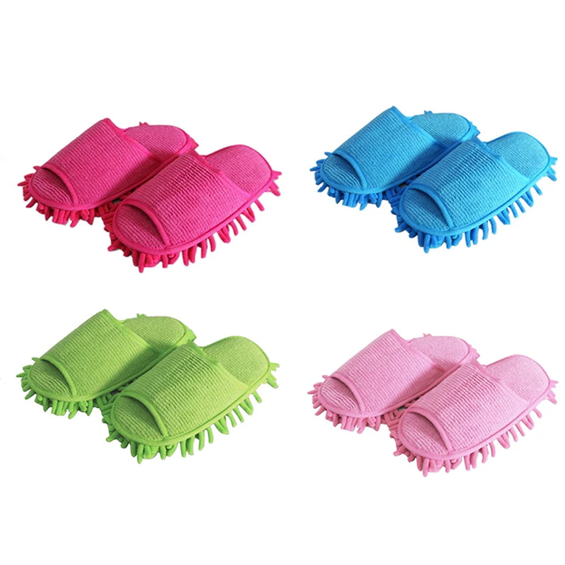 Microfiber Funny Bedroom Accessories House Women Men Novelty Slippers Style Mops Sock Floor ground Cleaning tools 4 colors