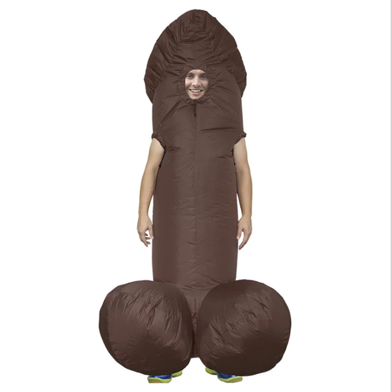 Fantasia de mascote para halloween adulto para homens e mulheres, fantasia peniana inflável sexy, macacão, dinossauro engraçado, vestido cosplay