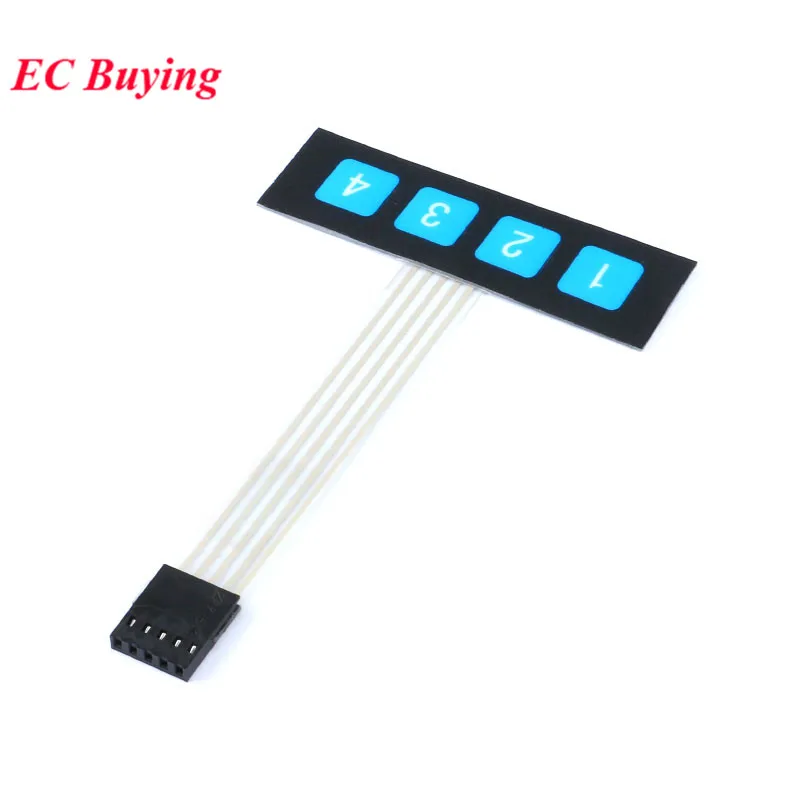 1-5 uds 4 5 6 interruptor de membrana de matriz 1x4 1x5 1x6 teclado Matrix Panel de Control de teclado 1*4 teclas Kit DIY para Arduino