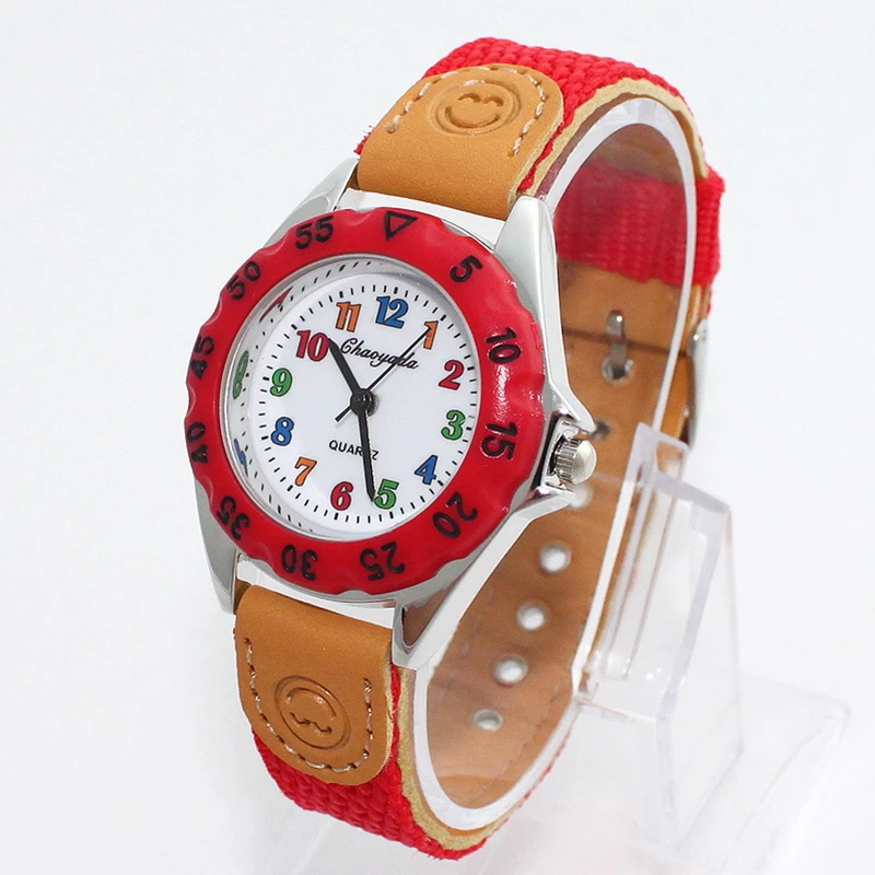 Children Kids Watches Casual Fashion Cute Students Watch Life Waterproof PU Leather Strap Quartz Wrist Watch For Girl Boy