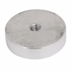 40/50/60/75mm Diameter 10mm Thickness M8/M10 Thread Aluminum Disc Hardware for Glass Table