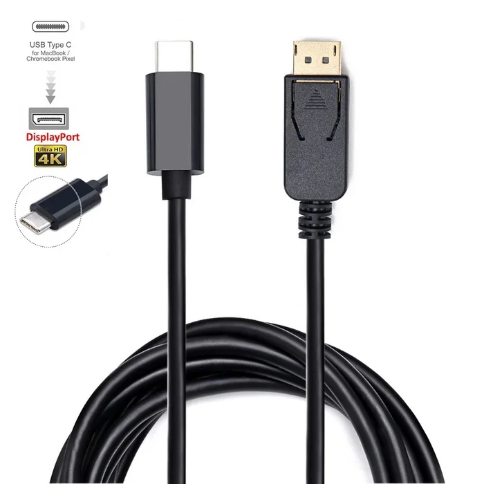 

Кабель USB 3,1 типа C для интерфейса DP 4K UHD HDTV 1,8 м 6 футов для кабелей Macbook usb3.1 Type-c