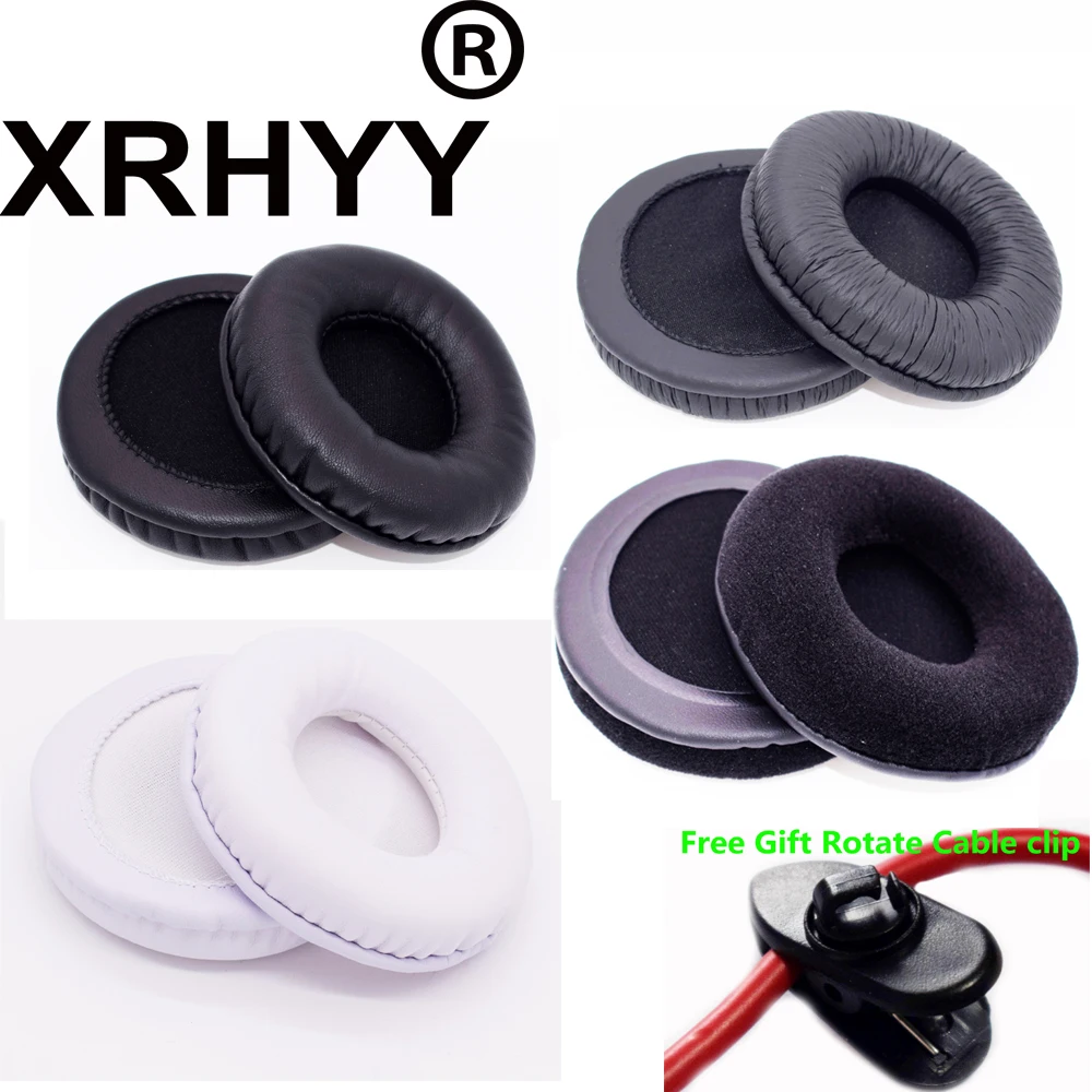 XRHYY 1 Pair Black 80mm Replacement Earpad Ear Pads Cushions For Audio Technica ATH-WS99 ATH-WS70 ATH-WS77 Headphones