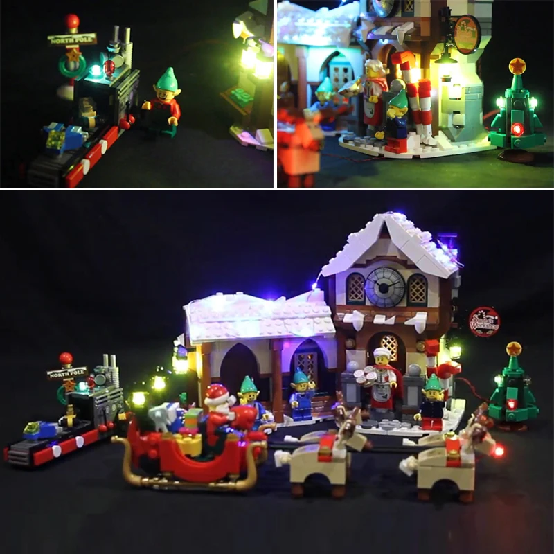 

Led Light Set For Lego 10245 Santa's Workshop The Father Christmas' Working Room Winter Building Blocks (only light+Battery box)