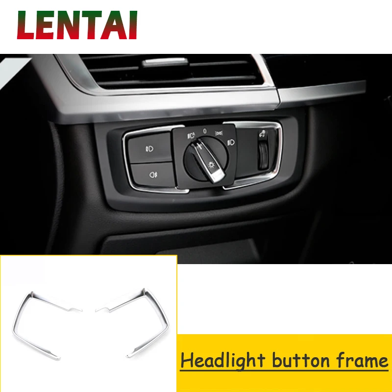 LENTAI Auto Car Interior Strip Headlight Lamp Button Frame Stickers Styling For BMW F30 F34 F35 3 Series 320i 316i Accessories