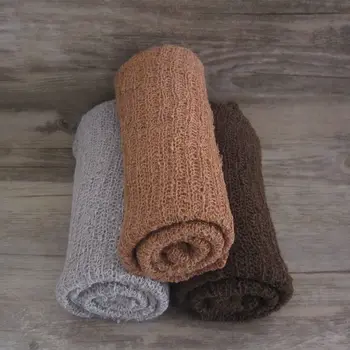 Puntelli per fotografia con involucro elasticizzato, involucro elasticizzato per neonato in tessuto a maglia, tessuto a maglia in rayon per oggetti di scena per foto per bambini