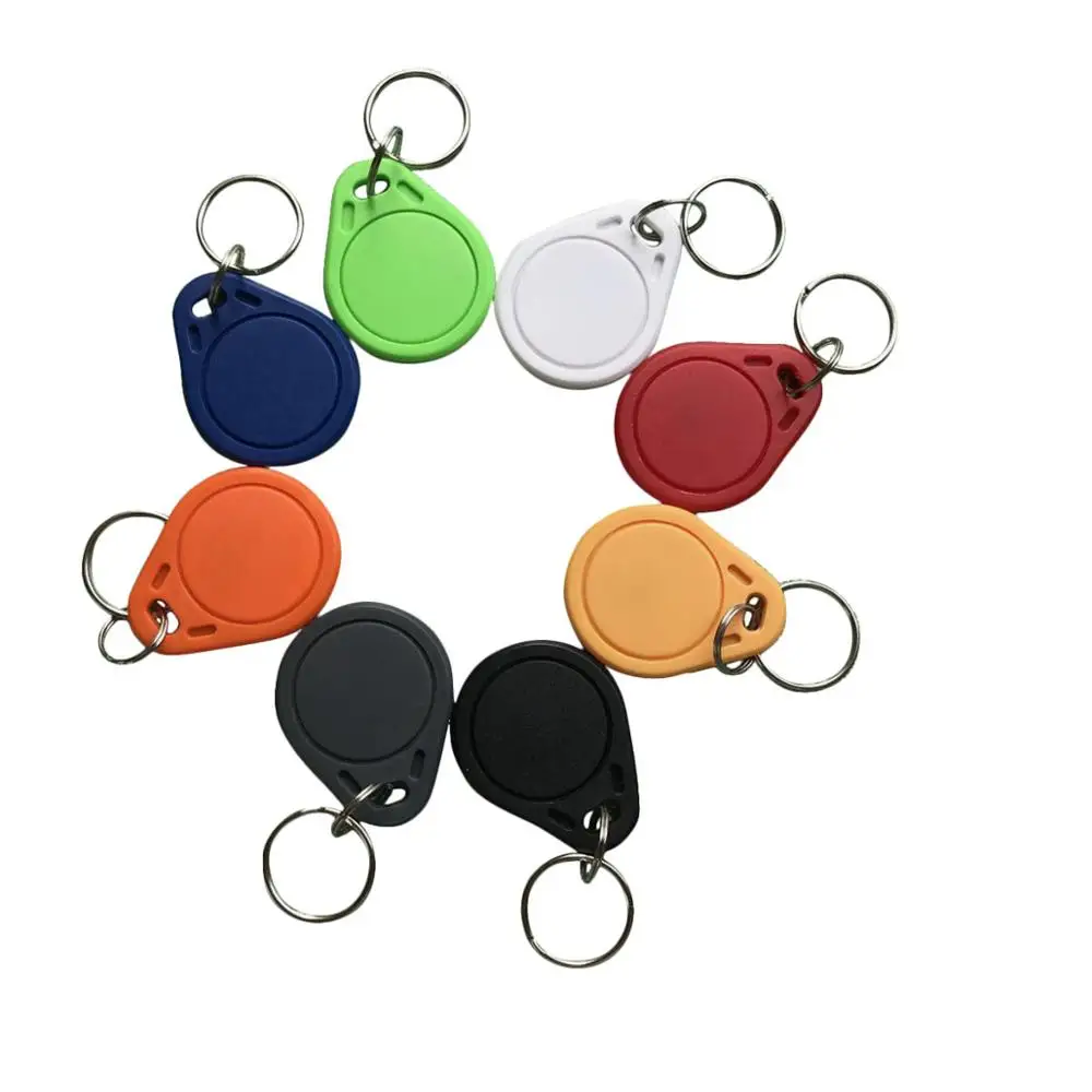 

100pcs/lot RFID Key Fobs 13.56MHz Proximity ABS IC Tags NFC 1k Tag Access Controller