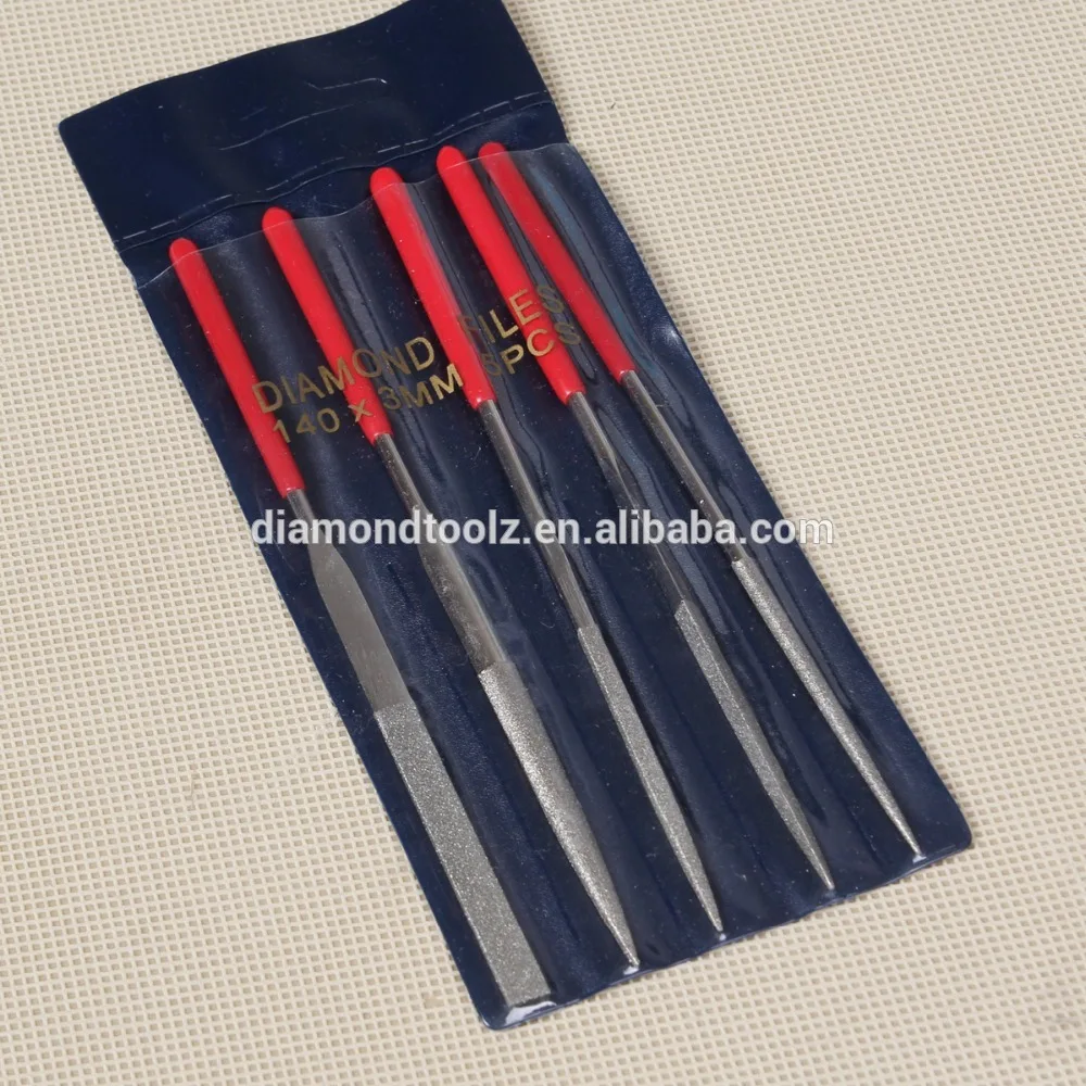 

Free Shipping 5pcs/set 3*140mm 2set Diamond coated file set with Different Type for Grinding Carving Metal Glass Stone