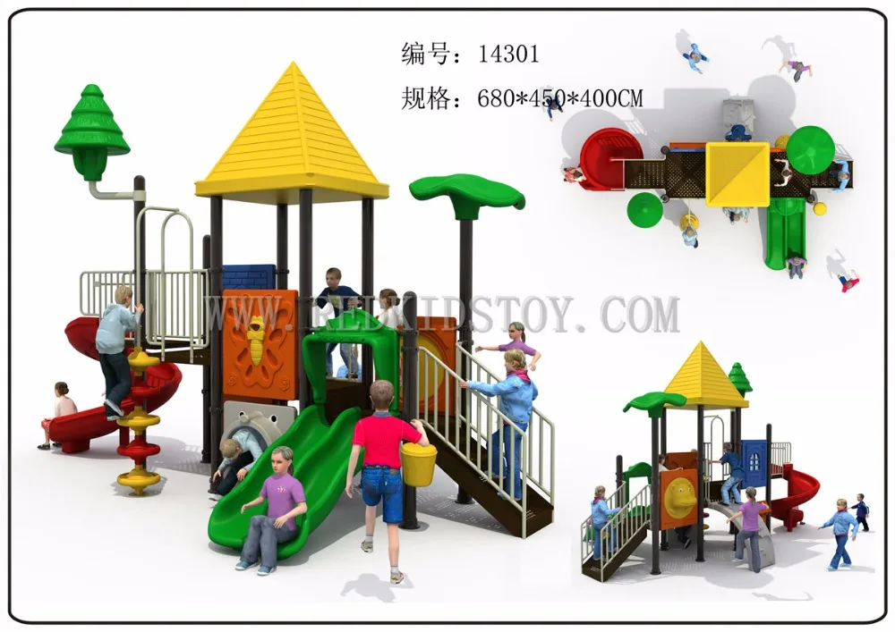 

Exported to Mexico EN1176 Children Outdoor Playground parque infantil HZ-14302
