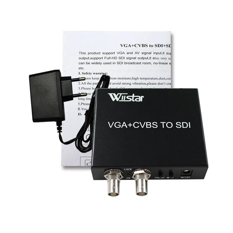 

2022 новый стиль SDI конвертер адаптер VGA + CVBS в SDI поддержка Full-HD / SD-SDI / 3G-SDI 2 SDI порта бесплатная доставка