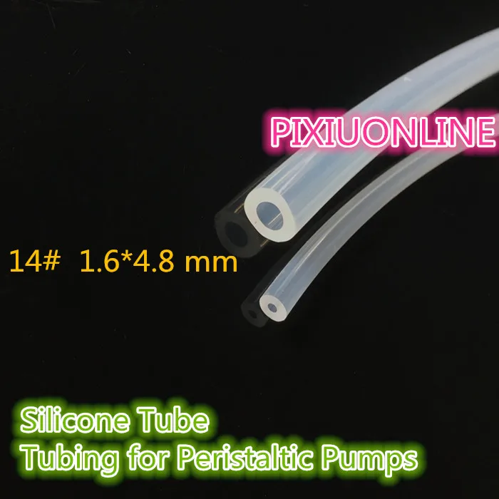 1PCS/LOT YT906B transparentní hadicové 14#  legitimace 1.6 mm*od 4.8 mm  silikon trubice bužírky pro peristaltic pumps  instalatérské hoses  volný koráb