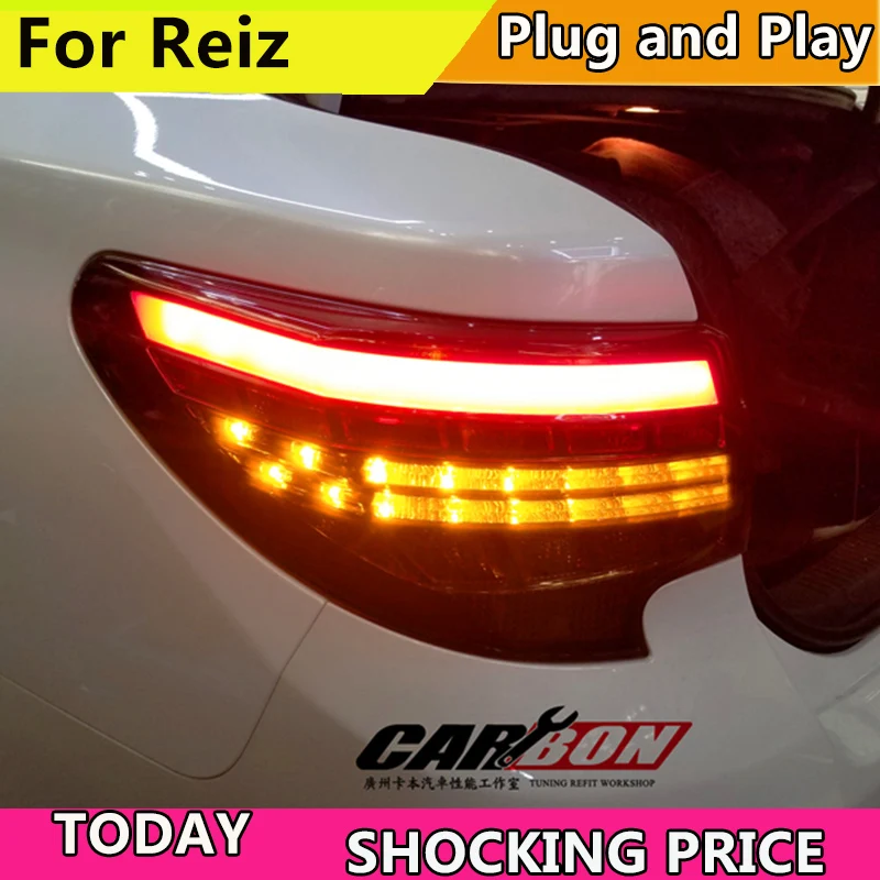 Car Styling for Toyota Reiz Taillight assembly 2013-2017 Mark X Tail Light Rear Lamp DRL+Brake+Park+Signal+Reversing Light