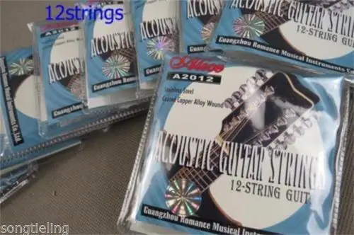 3 set 12-string Acoustic guitar strings, stainless steel, coer wound A2012