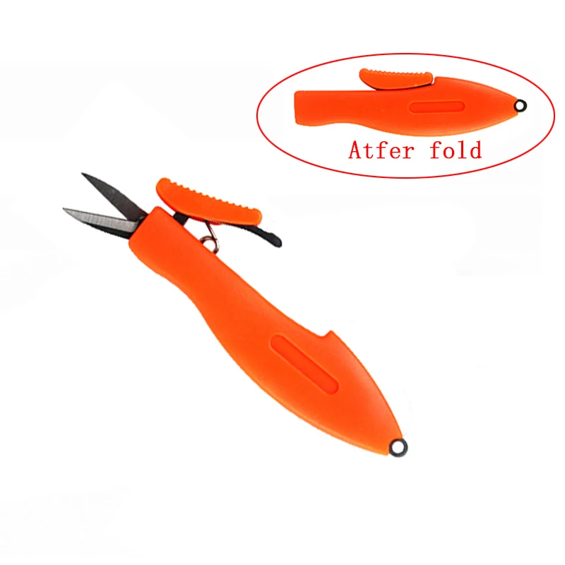 Shrimp-Shaped Stainless Steel Fish Use Scissors Accessories Folding Fishing Line Cut Clipper Fishing Scissor Tackle