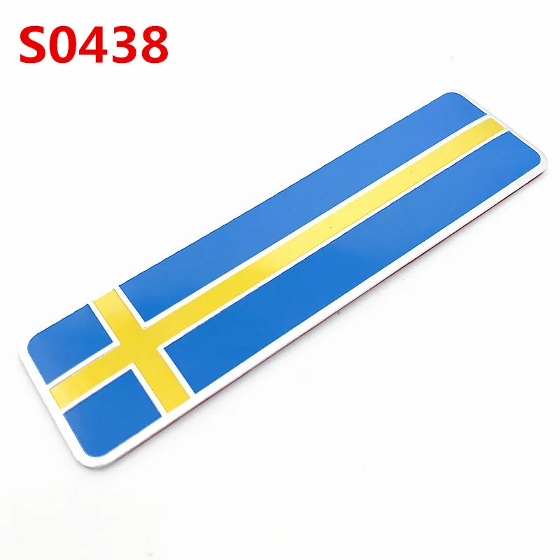 3D Aluminum Car Sticker Europ Greece France Italy Germany USA UK Sweden  Korea Flag Emblem Badge Motorcycle Accessories