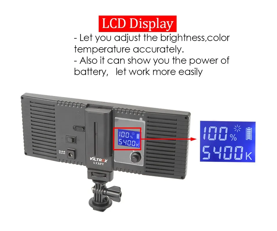 VILTROX Kit Luce LED Per Videochiamate E Foto - Pannello Bi-Color 2500-8500K Con Mini Treppiede E Supporto Per Smartphone