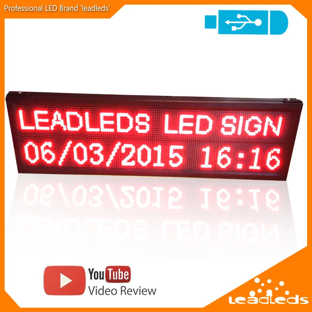 

P10 Outdoor LED Display Red LAN Programmable Scrolling LED Message Sign Board