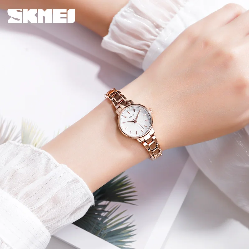 SKMEI Quartz Watch Women Fashion Ladies Watches Wrist Waterproof Stainless Steel Women Watches Luxury Montre Femme 1410